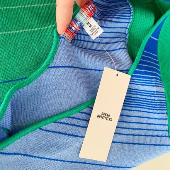 Urban Outfitters | UO Jax One Shoulder Mini Dress Ribbed Sweater Knit New Medium - Picture 15 of 16